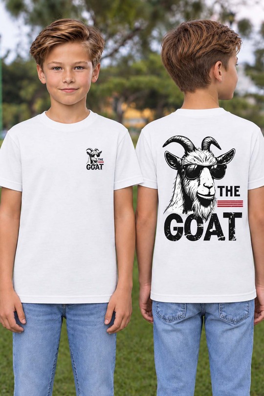 The goat B&N - Tshirt Garçon AR CR-BLANC