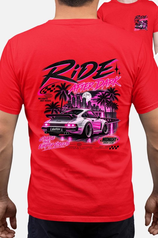 Car Ride cyberpunk - Tshirt Homme AR CR-ROUGE
