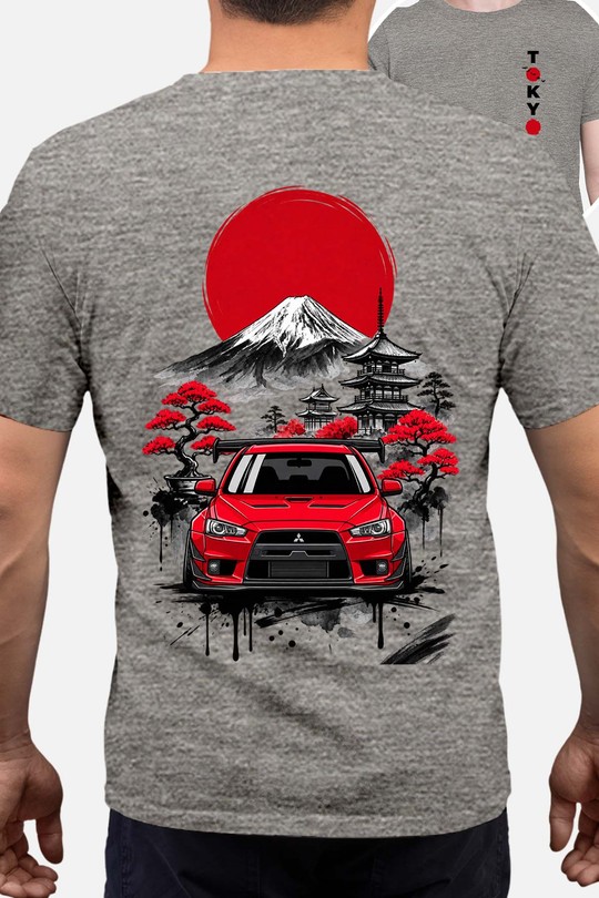 fuji car Sun - Tshirt Homme AR CR-GRIS