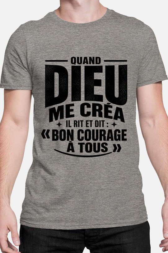 Ma créa Courage - Tshirt Homme-GRIS