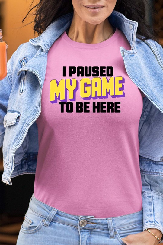 To Be here Game - Tshirt Femme-ROSE