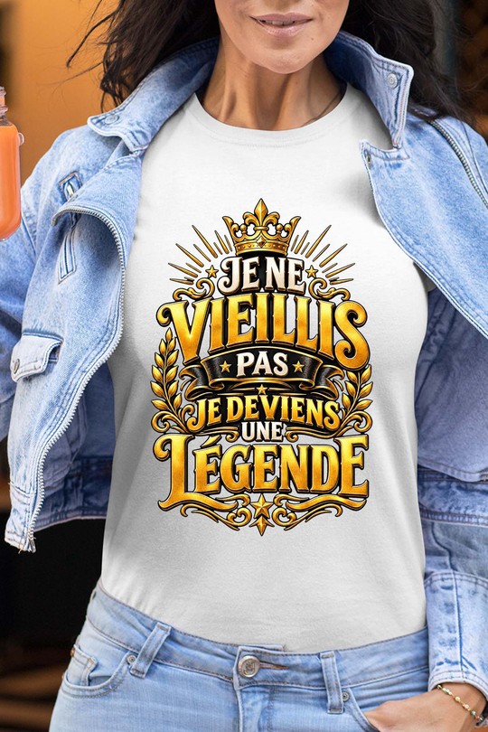 vieilli pas legende - Tshirt Femme-BLANC