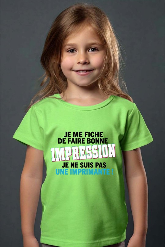 Bonne impression Imprimante - Tshirt Fille - FC-VERT CLAIR