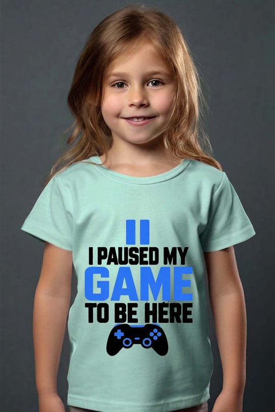 I paused Game - Tshirt Fille - FC-VERT D'EAU