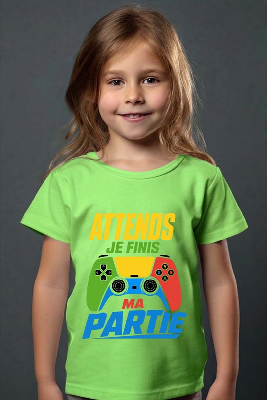 Ma Partie Manette - Tshirt Fille - FC-VERT CLAIR