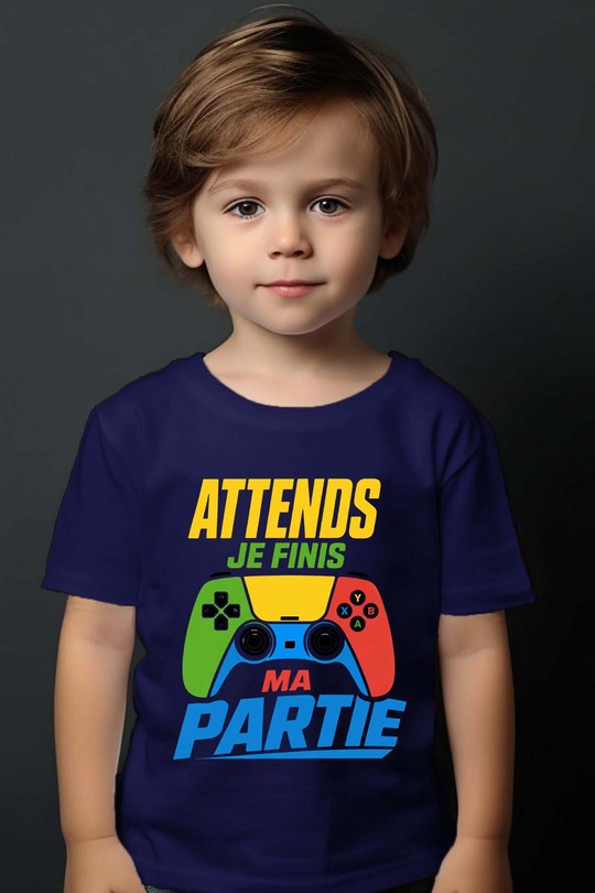 Ma Partie Manette - Tshirt Garçon-MARINE