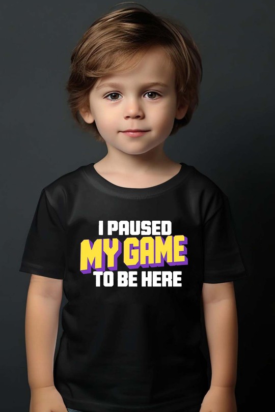 To Be here Game - Tshirt Garçon-NOIR