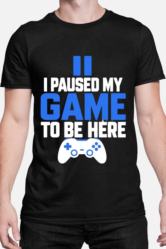 I paused Game - Tshirt Homme-NOIR
