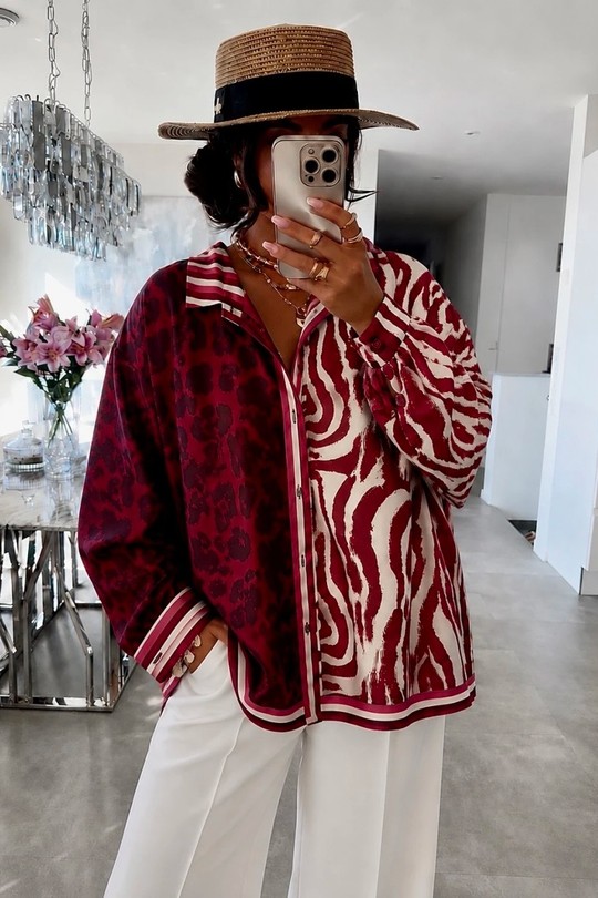 5691LEO-BORDEAU/ROUGE