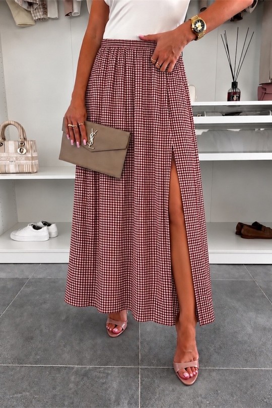 15204CARREAUX-BORDEAU/ROUGE