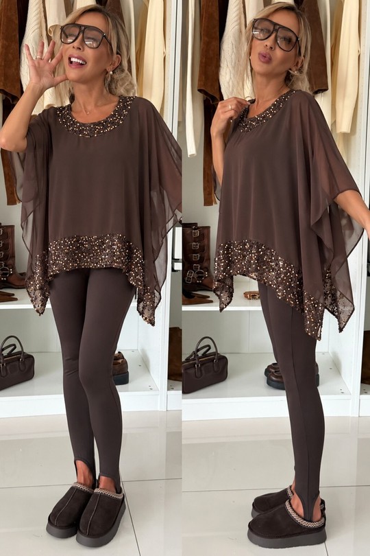 13938SEQUINS-MARRON