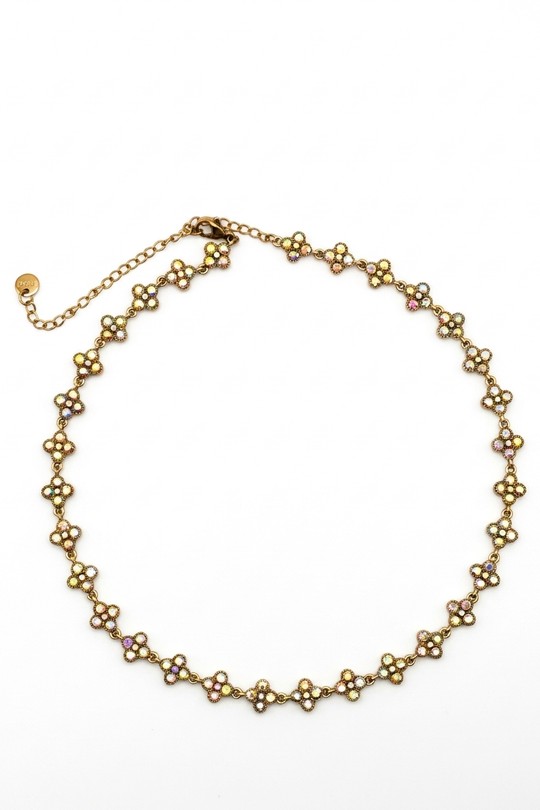 Collier Trèfle Holographique-BLANC