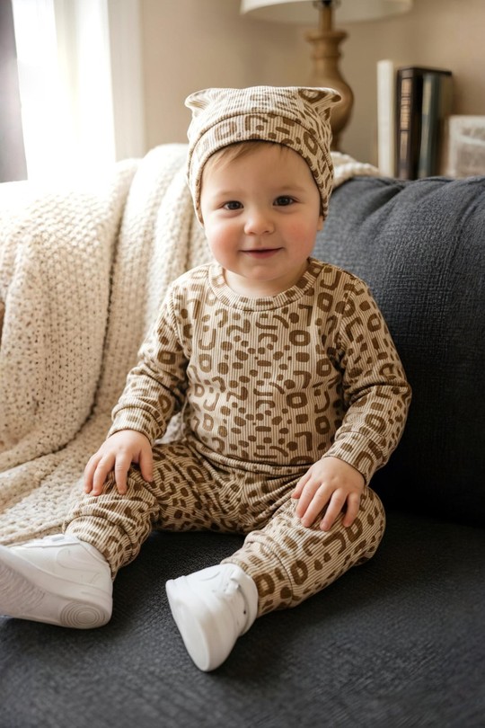 25BG025 | Leopard Maille Knit-CAMEL