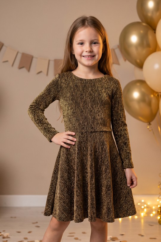 ROBE LUREX - Lurex Party Dress-DORÉ