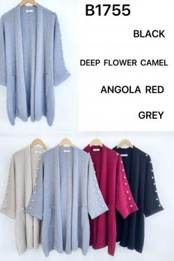 B1755-BORDEAUX, CAMEL, GRIS, NOIR