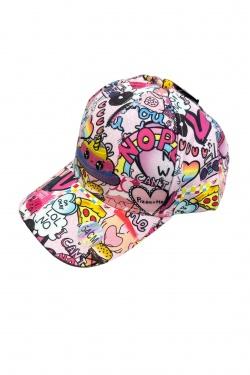 CASQUETTE NUAGE ROSE LOGO MULTI COULEUR-ROSE