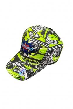 CASQUETTE VROOM VERT LOGO BLEU-VERT