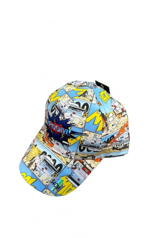 CASQUETTE VROOM BLEU CIEL LOGO BLEU NUIT-BLEU CIEL