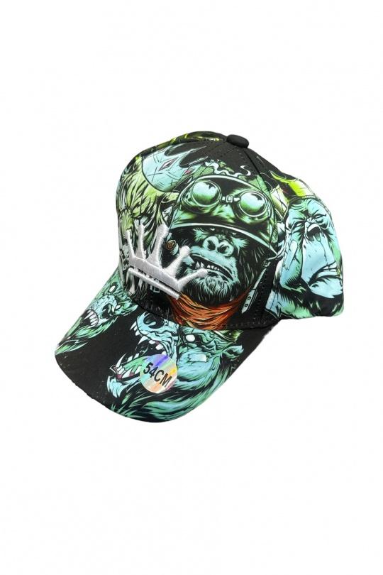 CASQUETTE GORILLE VERT DEAU LOGO BLANC-VERT D EAU