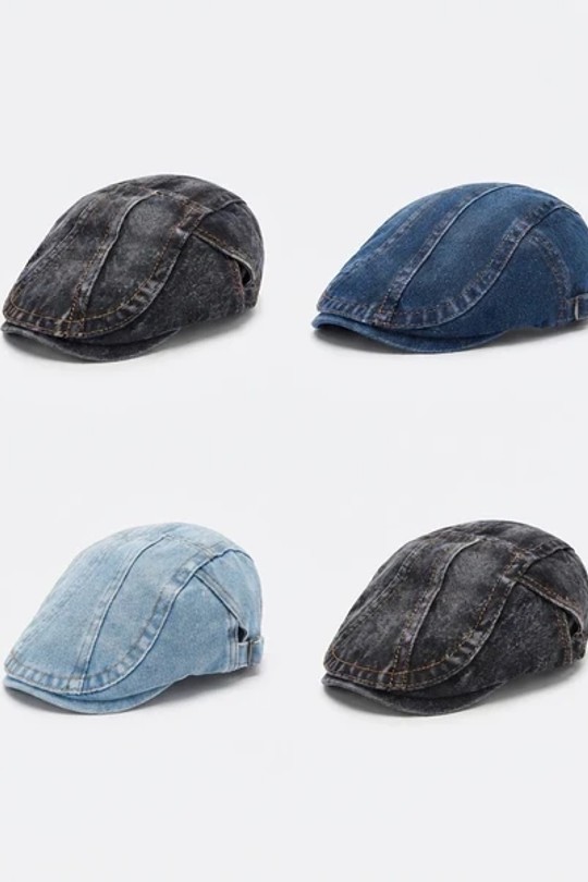 Béret jean uni-BLEU