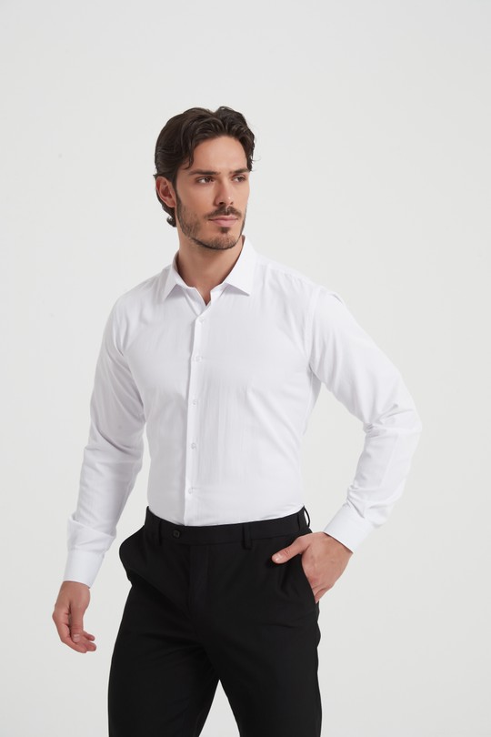 SAT100 slim fit-BLANC