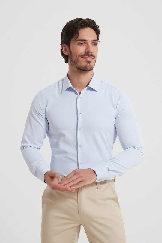 SAT100 slim fit-BLEU CIEL