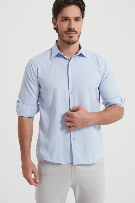 T60 slim fit-BLEU CIEL
