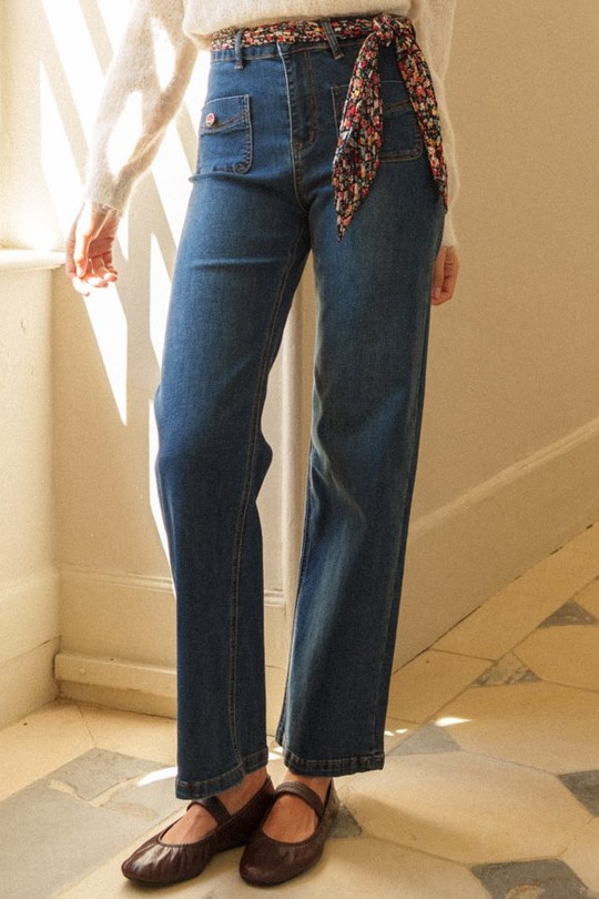 H8086-N+CEINTURE -BLEU