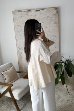 YAMINA - CHEMISE EN POPELINE X362-KAKI