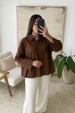 YAMINA - CHEMISE EN POPELINE X362-KAKI