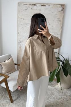 YAMINA - CHEMISE EN POPELINE X362-KAKI