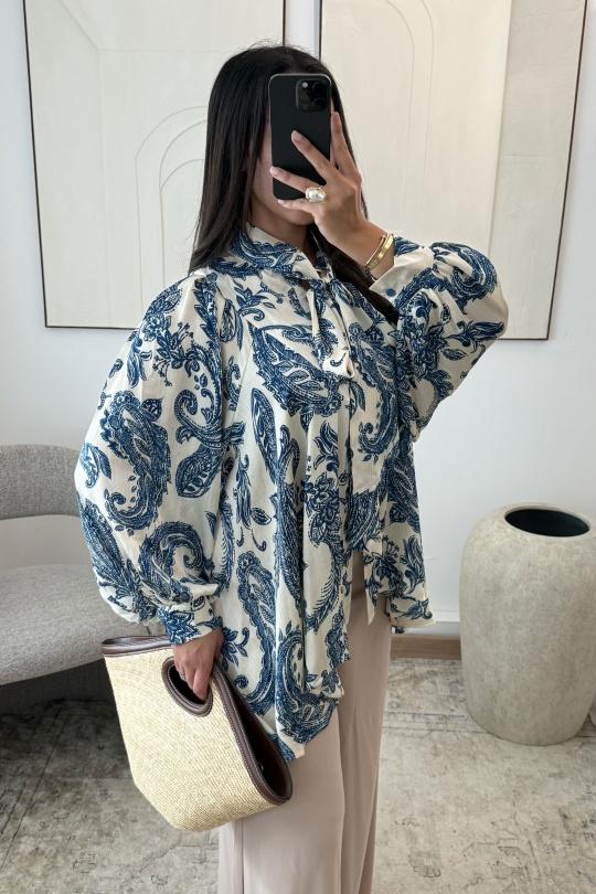 CHEMISE ILÉNA H564-5-BLEU