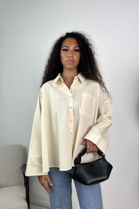 YAMINA - CHEMISE EN POPELINE X362-BEIGE