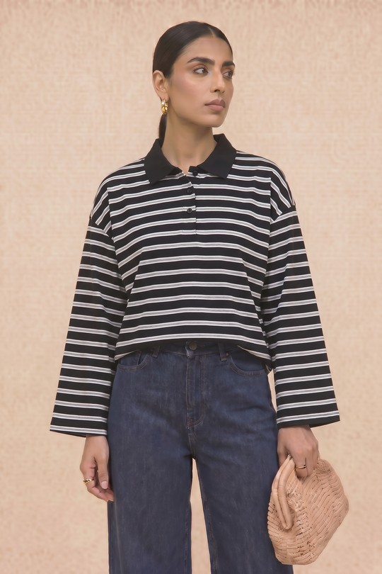 M622 T-shirt manches longues rayé Céline -NOIR