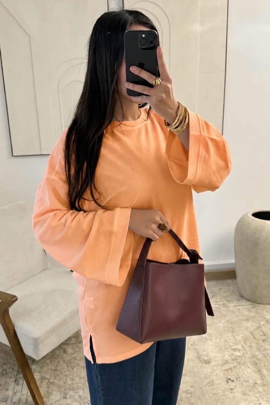 HAUT AUBE M605-ORANGE CLAIR