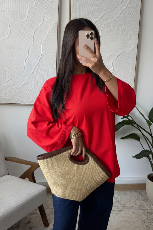 TUNIQUE AMEL - BASIQUE M601-ROUGE