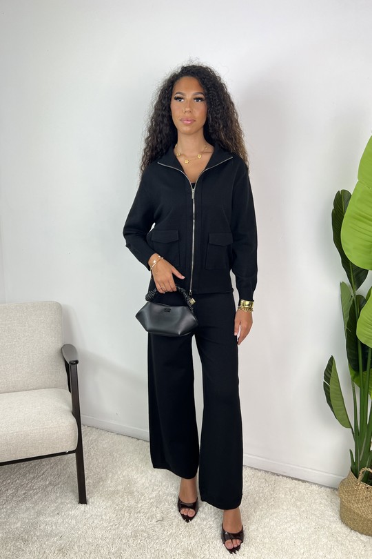 AJ285 Ensemble gilet zippé Naëva-NOIR