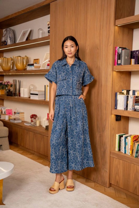 x4-rosa pant set-DENIM