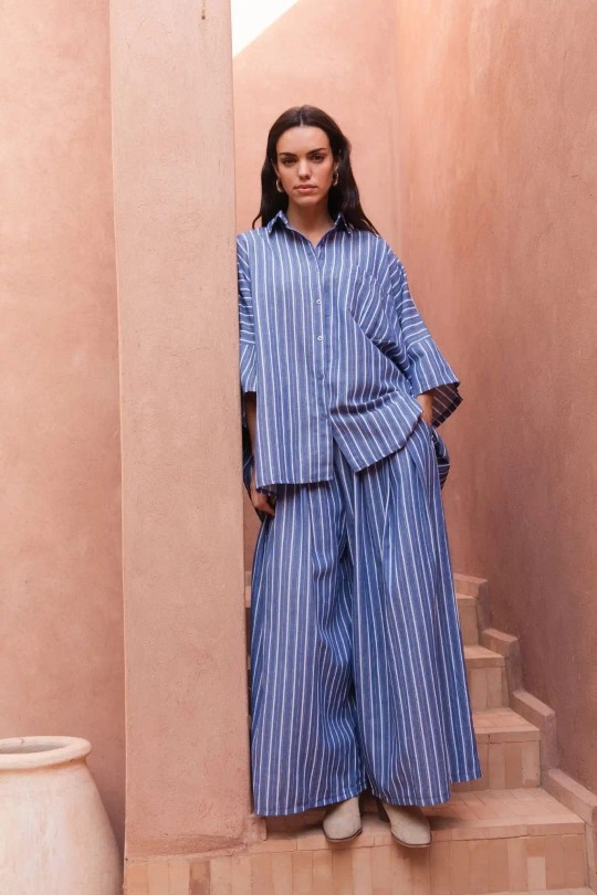 x3-3-lulu set pant-BLEU FONCÉ
