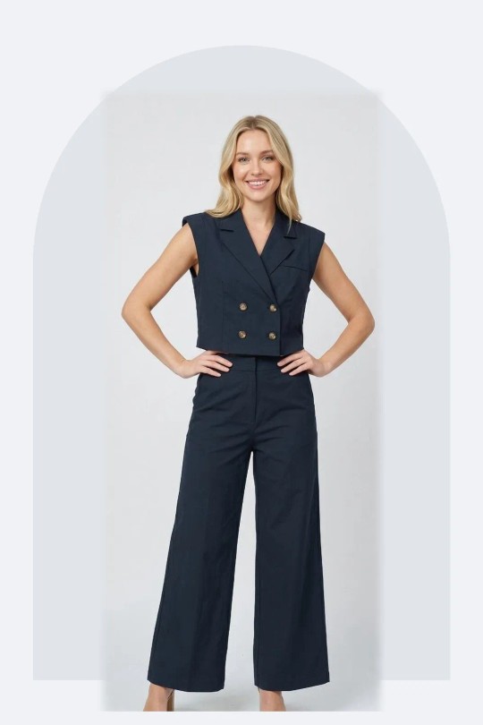 L'Ensemble Top/Pantalon WZ20254-NOIR