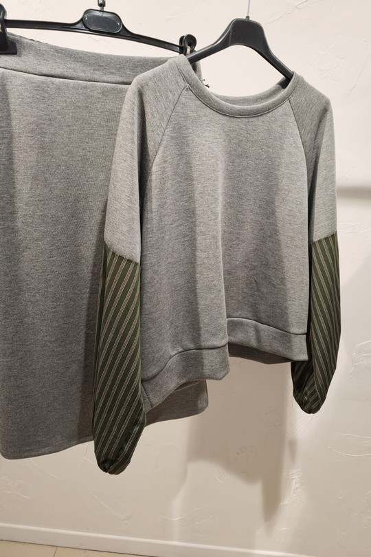 Jupe Jogging.-GRIS