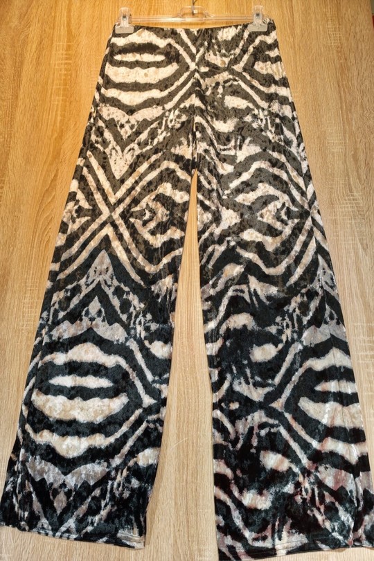 Pantalon velours velvet print-NOIR IRISÉ