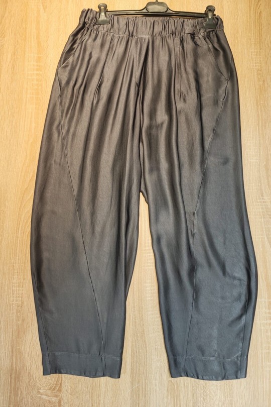 x2-Pantalon barrel: silk soie-CARBONE