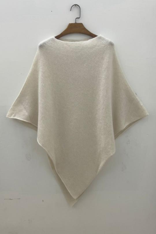 69102PONCHO-ECRU