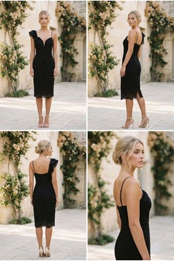 Robe Midi Blanche Dentelle Bretelle Asymétrique Volantée 6505-BLANC