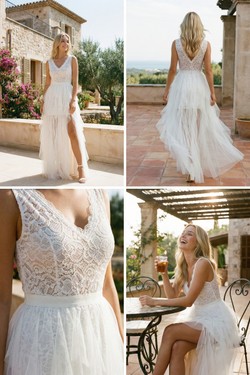 Robe Nocturne – Tulle Vaporeux & Corsage Dentelle Sombre 6526-NOIR
