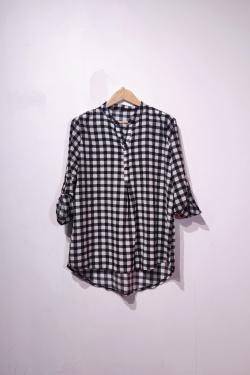 LINA CHECKED SHIRTS 500-NOIR