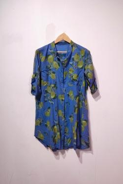 LISA CHEMISE CITRON LONG -BLEU ROI