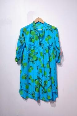 LISA CHEMISE CITRON LONG -BLEU ROI