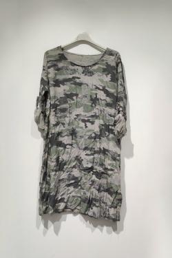 ROBE MILITAIRE - PE25-TAUPE